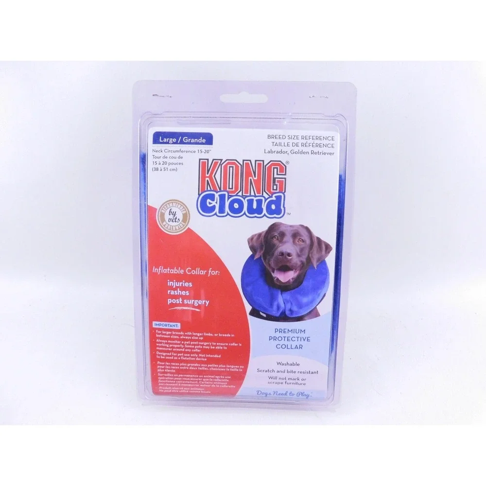 KONG Cloud Inflatable Protective Dog Collar Recovery‎ Large Neck 15-20